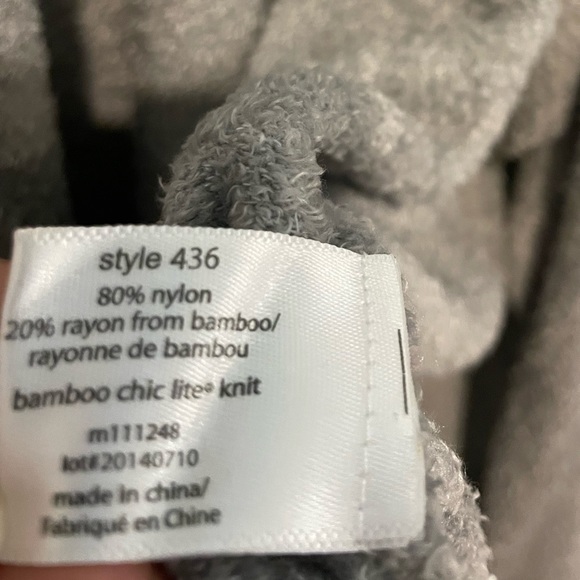 Barefoot Dreams Chic Lite Knit Ombré Dip Dye Cardigan Cream Grey Size Small - Picture 3 of 5